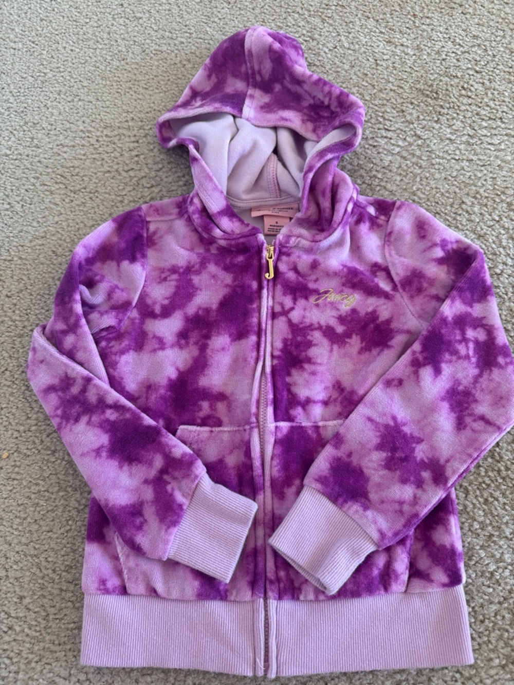 Juicy Couture Purple Tie-Dye Zip Hoodie